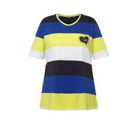 Ulla Popken T-shirt marine / bleu cobalt / jaune / blanc, Taille XL-XXL