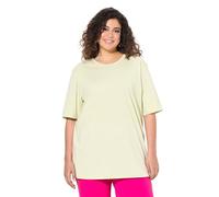Ulla Popken T- Shirt, Rundhalsausschnitt, Relaxed, Halbarm Basique, col Rond, Pistache, 50-52 Femmes