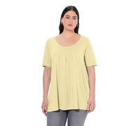 Ulla Popken T-Shirt pour Femme Jaune pâle 62+