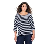 Ulla Popken T-Shirt pour Femme, Marine, 58-60