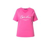 Ulla Popken T-shirt rose / blanc, Taille M-L
