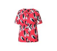 Ulla Popken T-shirt rouge / noir / blanc, Taille M-L
