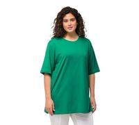 Ulla Popken T- Shirt, Rundhalsausschnitt, Relaxed, Halbarm Basique, col Rond, Émeraude Vert, 50-52 Femmes