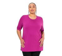 Ulla Popken T- Shirt, Rundhalsausschnitt, Relaxed, Halbarm Maillot de Tunique, Baie, 54-56 Femmes
