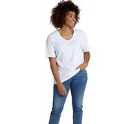 Ulla Popken T- Shirts, 2er-Pack, V-Ausschnitt, Halbarm, Biobaumwolle, Schwarz, 60-62 Femme