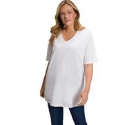 Ulla Popken T-Shirts Basiques pour Femme, Blanc Neige, 68/70 FR
