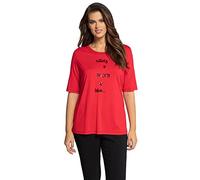 Ulla Popken T- Shirts mit Pailletten, Rouge, 48-50 Femme