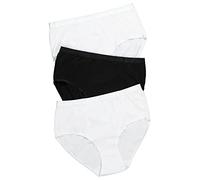 Ulla Popken Taillenslips, 3er-Pack Lot de 3 Culottes, Weiß, 68-70 Femme