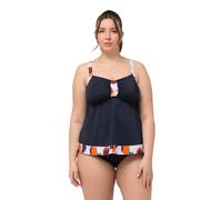 Ulla Popken Tankini Aria à Taches 826485 Maillot de Bain Une pièce, Noir, 56 cm Femmes
