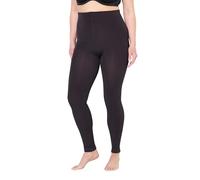 Ulla Popken Thermo-strumpfleggings, Weiches Futter, Elastikbund Soin Thermique des Bas, Marron Acajou, 50-52 Femmes