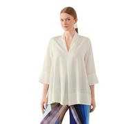 Ulla Popken Tunique à col Calice, Blanc Neige, 52-54 Femme