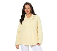 Ulla Popken Veste cabane en Polaire pour Femme Grandes Tailles Grande Taille Ligne A Col à Revers Manches Longues