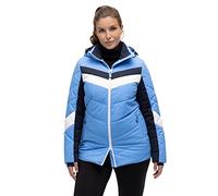 Ulla Popken Veste de Ski Fonctionnelle rétro imperméable, Pétrole Pastel, 52-54 Femme