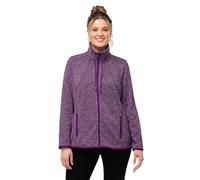 Ulla Popken Veste en Polaire tricotée avec Motif Losanges 832210 survêtement, Lilas, 58-60 Femme