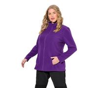 Ulla Popken Fleecejacke, Baukastensystem, Innenjacke, Stehkragen Veste Polaire, Prune foncée, 50-52 Femmes