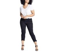 Ulla Popken Vmmalena 3/4 Blouse Exp Color Jean Droit, Noir, 38W / 32L Femme