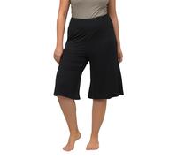 Ulla Popken, Weites, Gerades Bein, Elastikbund Bermuda, Jambe Large et Droite, Taille élastique, Noir, 44-46 Femmes