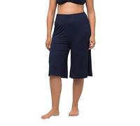 Ulla Popken, Weites, Gerades Bein, Elastikbund Bermuda, Jambe Large et Droite, Taille élastique, Noir, 62-64 Femme