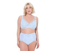 Ulla Popken Wire-Bra, Lace and Straps Brassière, Dentelle et Bretelles, Bleu Clair délicat, 115D Femmes