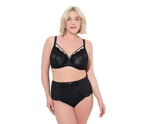 Ulla Popken Wire-Bra, Lace and Straps Brassière, Dentelle et Bretelles, Noir, 110C Femmes