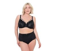Ulla Popken Wire-Bra, Lace and Straps Brassière, Dentelle et Bretelles, Noir, 90E Femmes