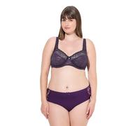 Ulla Popken Women's Bügel-BH, Blütenspitze, Vollspitze, Cup B-E Bras, Violet, 52C