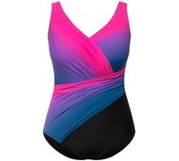 Ulla Popken Womenswear 826266 Maillot de Bain pour Femme Grande Taille, Noir, 48