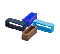 ULLCHRO 8pcs Bracelet Boucle De Retenue Anneau Keeper Boucle Remplacement Support Fermoir Bracelet de Montre 20 Colors - 12, 14, 16, 17, 18, 19, 20, 22, 24, 26 mm (17mm, Color B)