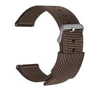 ULLCHRO Nylon Cinturini Orologi Orologi Bracciale Militari Esercito - 18mm, 20mm, 22mm, 24mm Cinturino Orologio Fibbia Dell'acciaio Inossidabile (18mm, Brown)