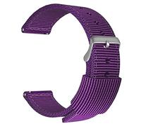 ULLCHRO Nylon Cinturini Orologi Orologi Bracciale Militari Esercito - 18mm, 20mm, 22mm, 24mm Cinturino Orologio Fibbia Dell'acciaio Inossidabile (22mm, Purple)