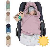 ULLENBOOM ® Couverture d'emmaillotage été Forêt des contes (Made in EU) - Couverture poussette & siège bébé, compatible avec siège auto Maxi Cosi ®, idéal de 0 à 9 mois