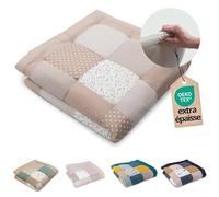 ULLENBOOM Couverture d'éveil 120 x 120 cm 100 % Oeko-Tex Fabriqué en UE Épaisse et douce Motif : fleurs de sable Idéal pour le jeu de bébé