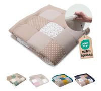 ULLENBOOM Couverture d'éveil pour bébé - 140 x 140 cm - 100 % matériaux Oeko-Tex - Fabriqué en UE - Épais et doux - Motif : fleurs de sable - Idéal comme couverture pour bébé, tapis d'éveil et tapis