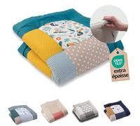 ULLENBOOM Couverture d'éveil pour bébé 80 x 80 cm, convient pour l'extérieur, matériaux 100 % Oeko-Tex, fabriqué en UE, rembourrage doux, jungle - Idéal comme couverture de jeu pour bébé