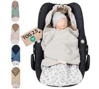 ULLENBOOM® Couverture nomade enveloppante bébé - siège auto & poussette, 0-9 mois, für l’automne und l’hiver, Leo