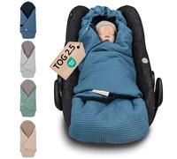 ULLENBOOM® Couverture Nomade enveloppante bébé - siège Auto & Poussette, 0-9 Mois, für l’Automne und l’Hiver, Bleu