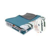 ULLENBOOM ® Couverture pour bébé, forêt pétrole bleu (70 x 100 cm)