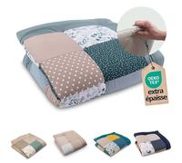 ULLENBOOM® Tapis d'Éveil Bébé 100x100 cm - Made in EU, Tapis Chambre Bébé, Design en Eucalyptus - Patchwork en Matériaux 100% OEKO-TEX