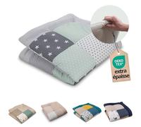 ULLENBOOM Tapis d'éveil pour bébé - 100 x 100 cm - Matériaux 100 % Öko-Tex - Fabriqué en UE - Épais et doux - Rembourré - Gris menthe - Idéal comme couverture de bébé, tapis de parc et couverture de