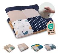 ULLENBOOM Tapis d'éveil pour bébé - 100 x 100 cm - Matériaux Öko-Tex - Fabriqué en UE - Épais et doux - Motif baleine