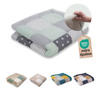 ULLENBOOM Tapis d'Éveil pour Bébé 120x120 cm - 100% OEKO-TEX, Épais et Rembourré - Gris Mint - Idéal pour Jeux et Motricité