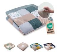 ULLENBOOM Tapis d'éveil pour bébé épais et doux - 140 x 140 cm - 100 % matériaux Oeko-Tex - Fabriqué en UE - Rembourré - Eucalyptus