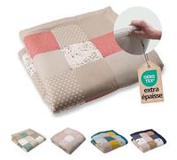 ULLENBOOM Tapis d'éveil pour bébé épais et doux, motif fleurs roses 140 x 140 cm, 100 % matériaux Oeko-Tex fabriqué en UE