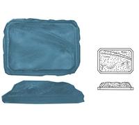 Ullmannglass Tiffany Réplique turtleback en Verre, 1 pièce, Bords arrondis Env. 44 x 32 mm, h env. 10 mm, Transparent Tintenblau