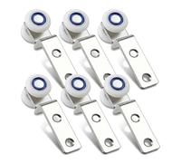Ulluthu 6 PCS roulettes Porte Coulissante, 20mm Coude de Conduit en Métal Roulement, Bloc de Poulie de Roulement en Métal de Tuyau de Courbure pour Armoire de FenêTre de Porte Coulissante