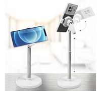 Ulluthu Support Téléphone, Support Telephone pour Bureau Réglable Porte Téléphone Réglable à 360°Support Tele-Phone Bureau Trépied Téléphone Table Compatible avec iPhone, Huawei, Samsung