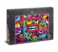 Ulmer Puzzleschmiede Puzzle 1000 pièces « Visages de bière libre » - Créatures du désert au design pop art vif - Motif de bande dessinée sauvage avec qualité de puzzle - Fabriqué en Allemagne