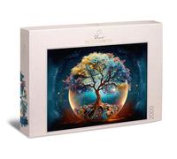 Ulmer Puzzleschmiede Puzzle 2000 pièces « Arbre de vie mythique » - Puzzle spirituel avec l'arbre de vie comme symbole de force, de santé et d'immortalité