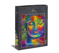 Ulmer Puzzleschmiede - Puzzle « Bouddha aux Couleurs Riches » - Puzzle Classique de 1000 pièces - Tête de Bouddha enrichie en Couleurs Vives comme Motif de Puzzle esthétique