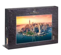Ulmer Puzzleschmiede - Puzzle Centre de Manhattan: Puzzle 1000 pièces - Motif de Puzzle de la Ligne d'horizon de Manhattan - New York dans Le Soleil du Soir